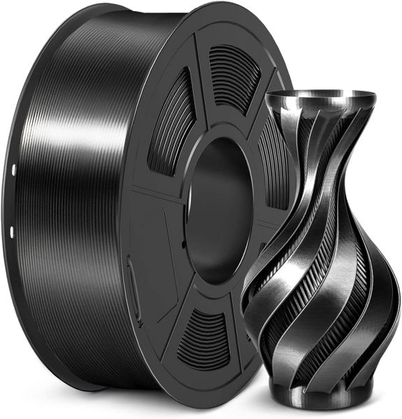 Sunlu Silk PLA+ Filament Black 1.75mm 1kg