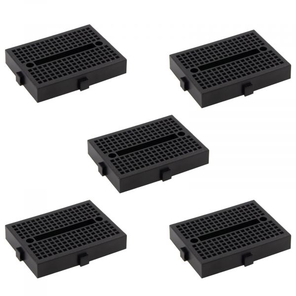 5x Mini Breadboard SYB-170 Schwarz