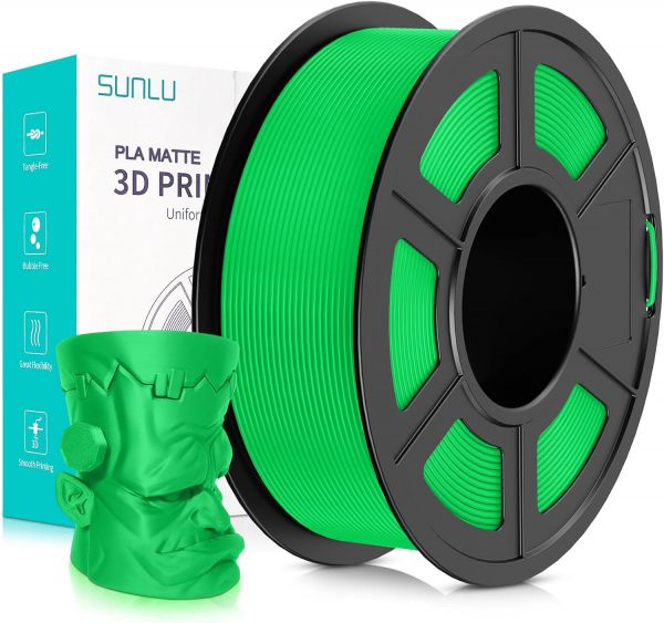 Sunlu PLA Matte Filament Green 1.75mm 1kg