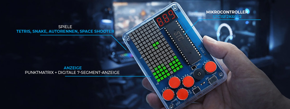 Bausatz Mini Retro Handheld Konsole zum Löten