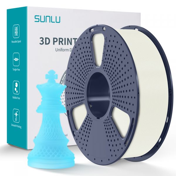 Sunlu PLA Glow in the Dark Filament White (White to Blue) 1.75mm 1kg