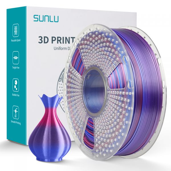 Sunlu Silk PLA+ Rainbow Filament "02" 1.75mm 1kg