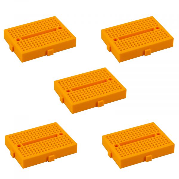 5x Mini Breadboard SYB-170 Gelb