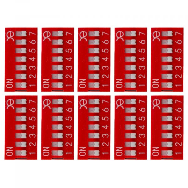10x DIP-Schalter 7 polig Kodierschalter Schiebeschalter
