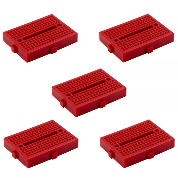 5x Mini Breadboard SYB-170 Rot