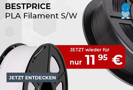 yourDroid PLA Filament schwarz weiss