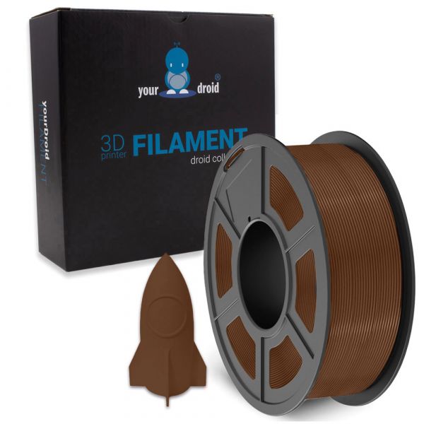 yourDroid PLA PLUS Filament Schokolade Braun 1.75mm 1kg