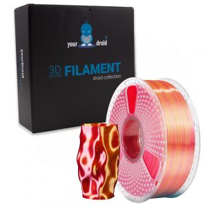 yourDroid DualColor Biosilk PLA+ Filament Rot/Gold 1.75mm 1kg