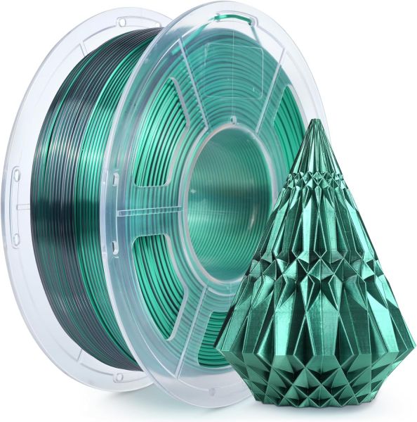 Sunlu Silk PLA+ Dual Color Filament Black Green 1.75mm 1kg