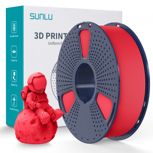 Sunlu PLA Matte Filament Red 1.75mm 1kg