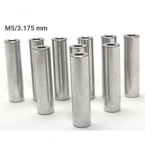 10x Aluminium Distanzhülse M5/3.175mm (1/8 Inch)