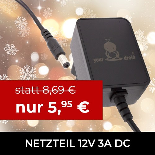 Netzteil 12V 3A 5,5x2,1mm DC-Stecker