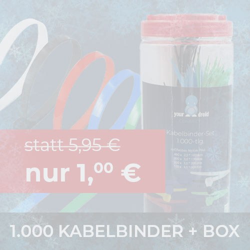 Kabelbinder-Set 1.000 Stück in Box