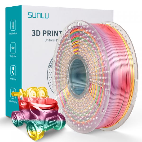 Sunlu Silk PLA+ Rainbow Filament "01" 1.75mm 1kg