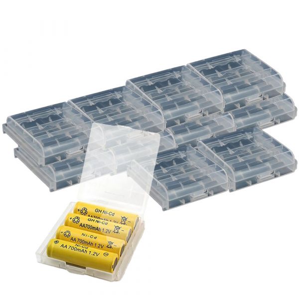 10x Aufbewahrungsbox für AAA/AA Batterie Batteriebox Mignon Micro Akku Box