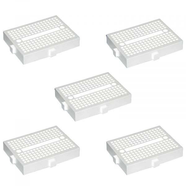 5x Mini Breadboard SYB-170 Weiss