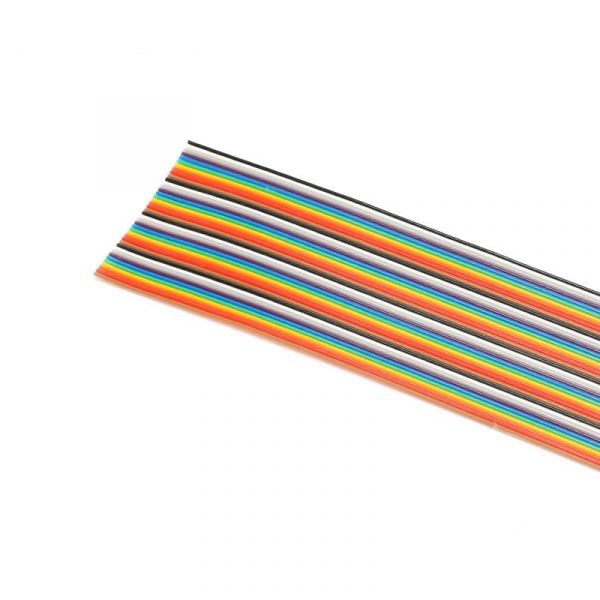 1 Meter Flachbandkabel 40-polig 1,27mm (bunt)