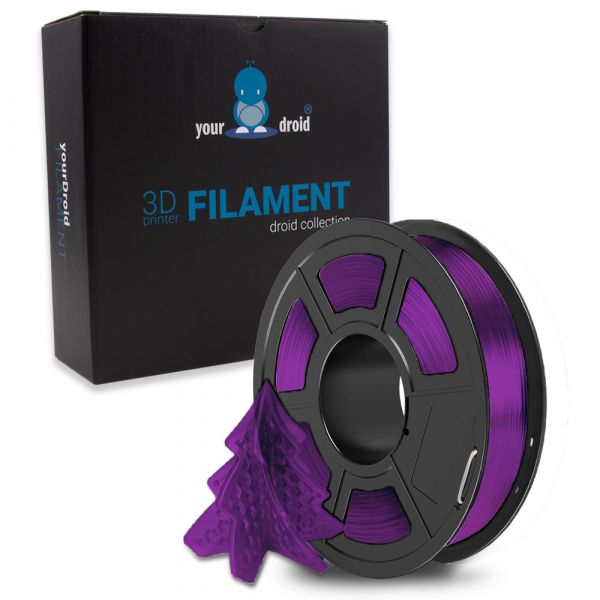 yourDroid-TPU-filament-transparent purple-1.75mm 500g