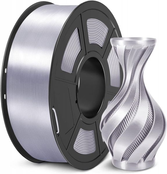 Sunlu Silk PLA+ Filament Silver 1.75mm 1kg