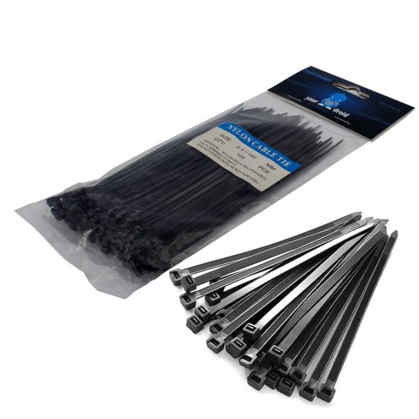 100 Kabelbinder schwarz 2,5*150mm