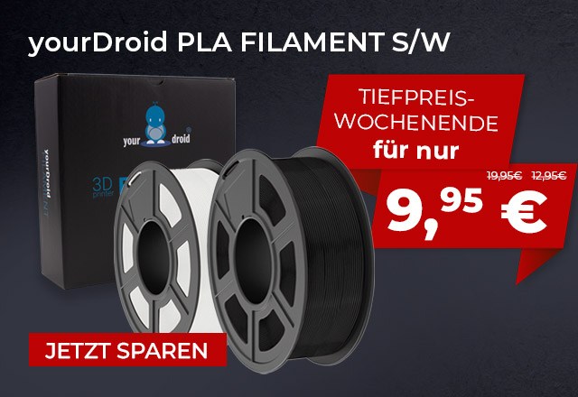 yourDroid PLA Filament schwarz und weiss