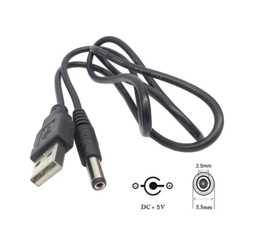 USB Stromkabel Kabel Auf DC Hohlstecker Stecker Ladekabel 5V DC2.0
