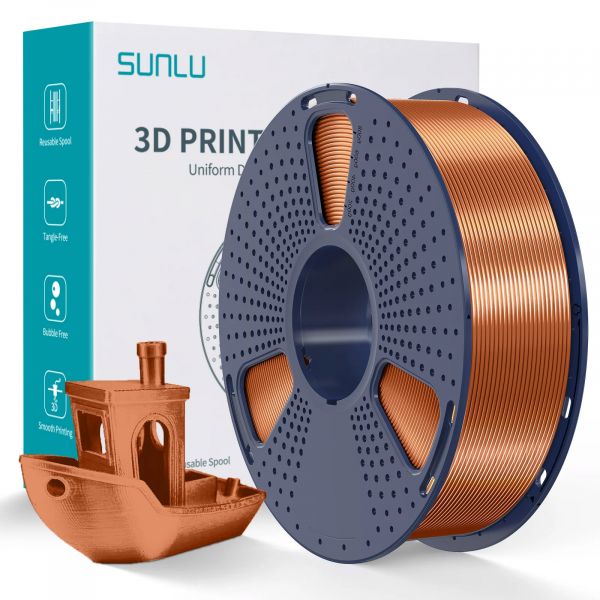 Sunlu Silk PLA+ Filament Red Copper 1.75mm 1kg